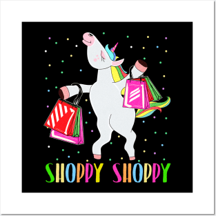 Unicorn Shoppy Funny Shoppy Unicorn Posters and Art